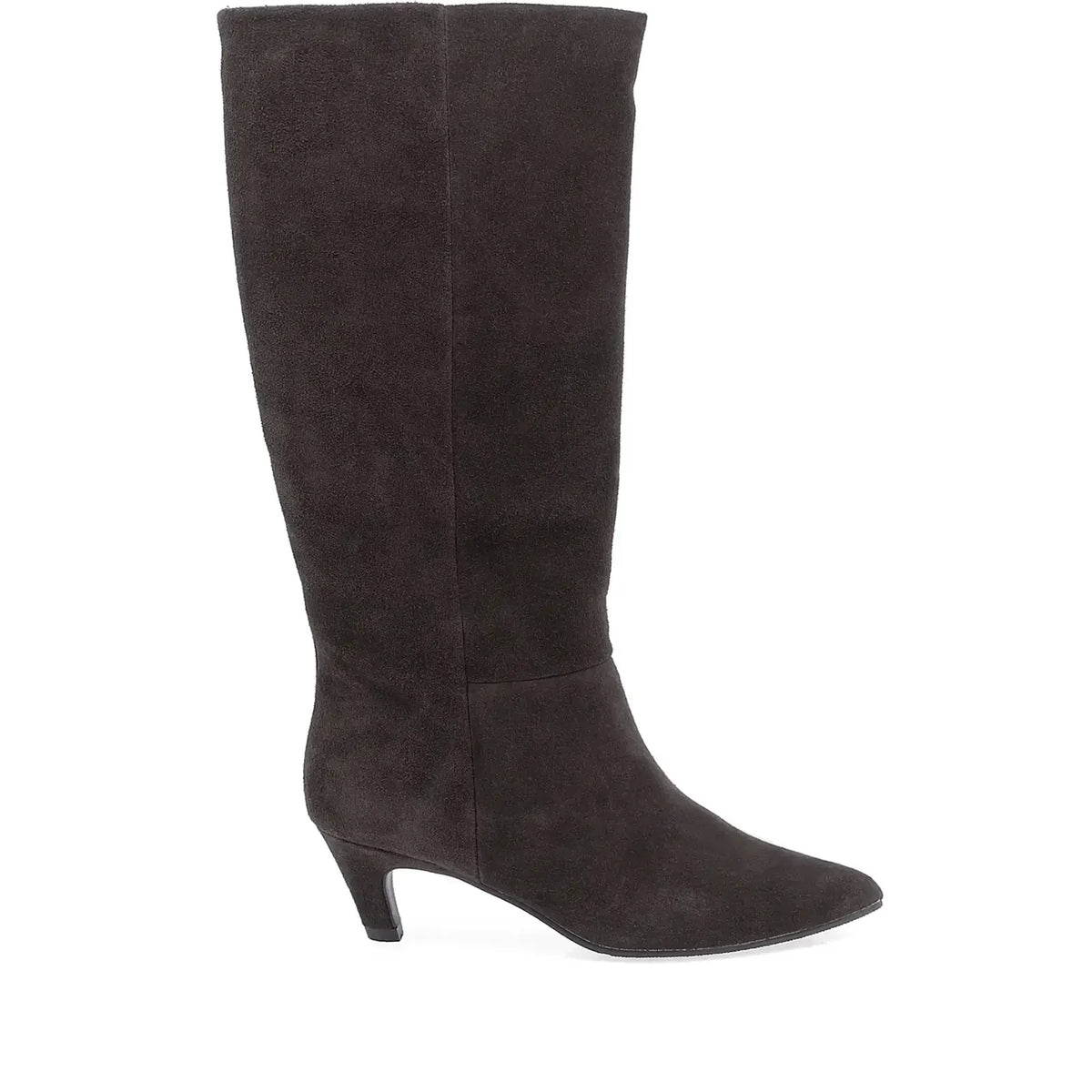 Cizme dama elegante Anna Viotti piele intoarsa D115-X20257-10R maro