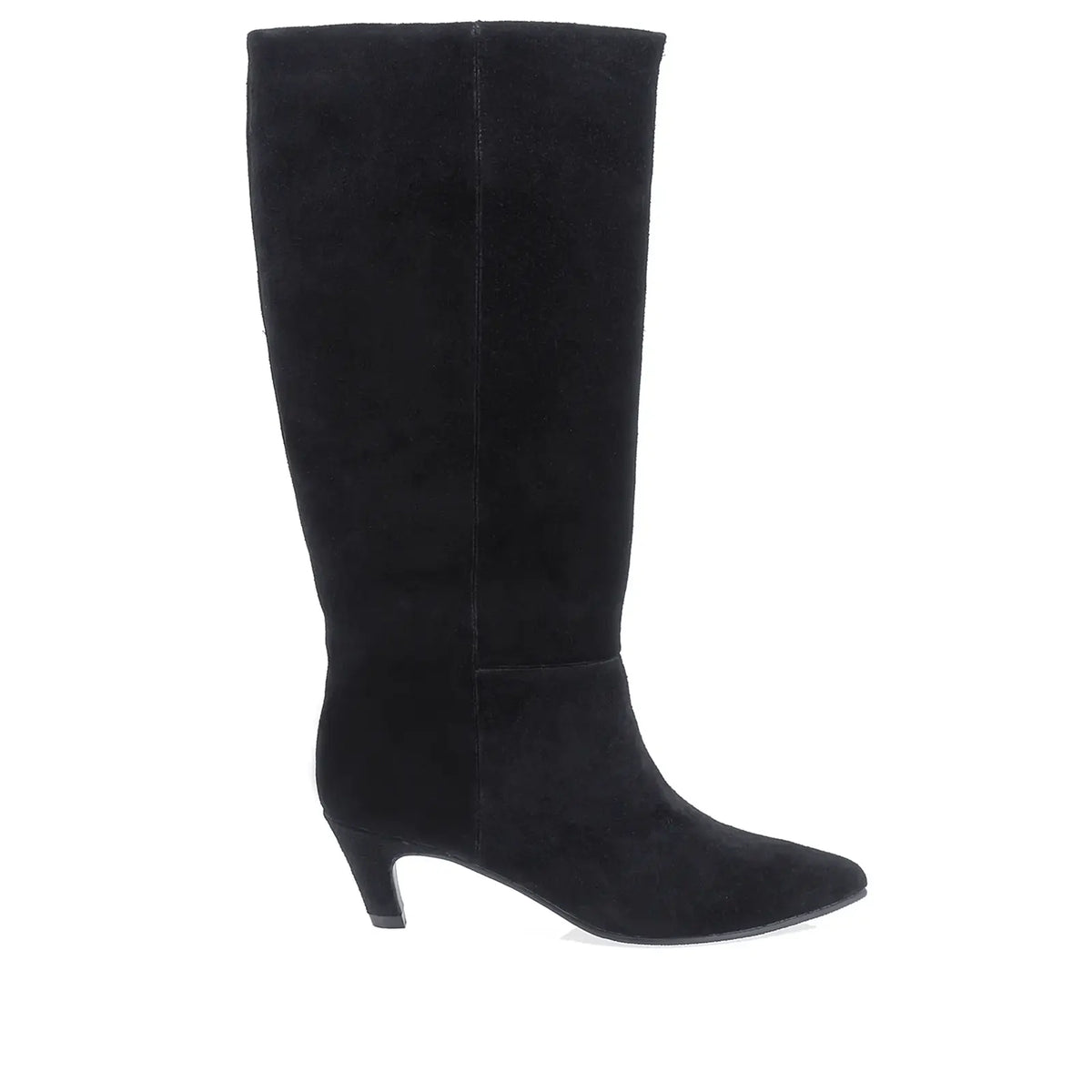 Cizme dama elegante Anna Viotti piele intoarsa D115-X20257-10R negre
