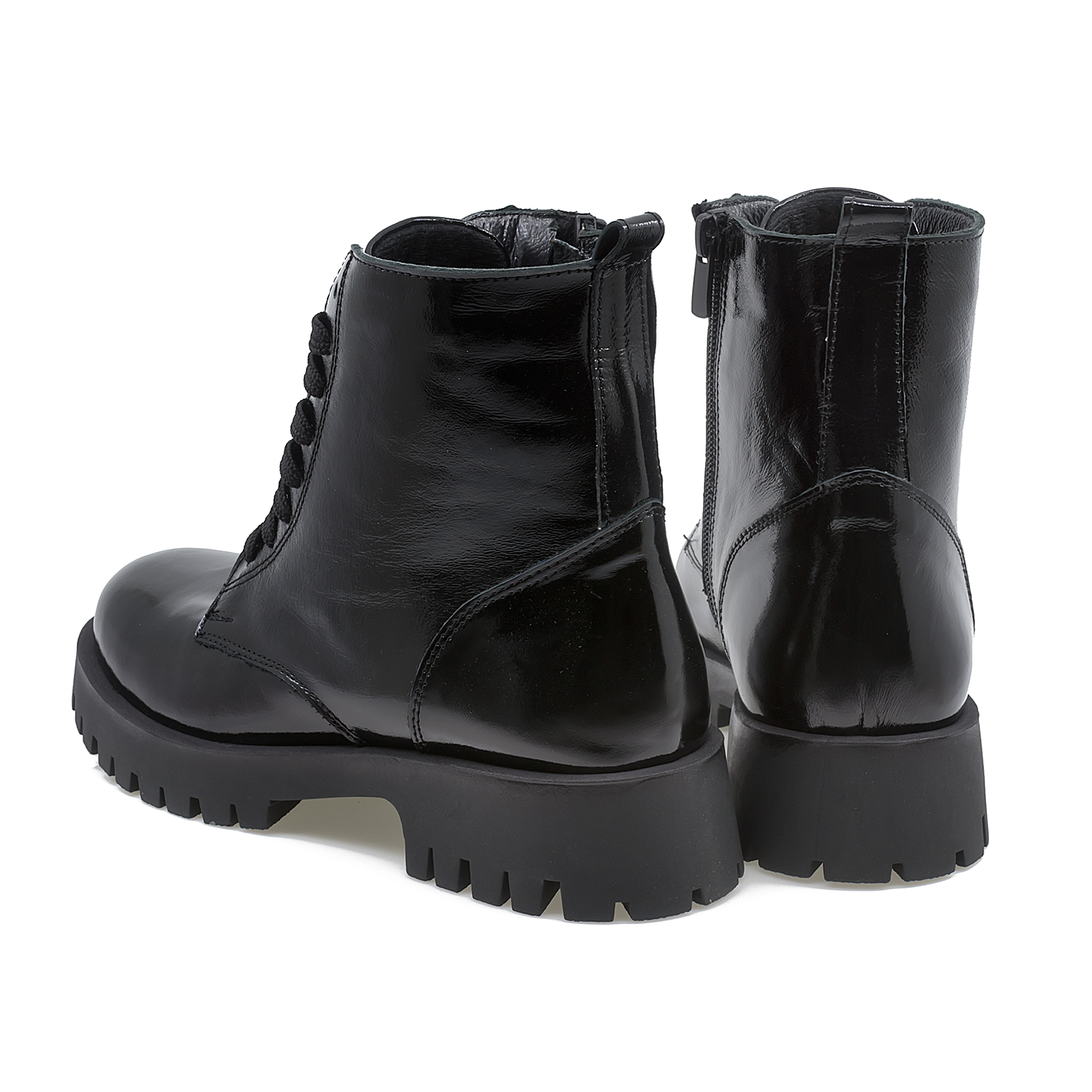 Ghete dama Anna Viotti din piele naturala D22-D-118 lac negru