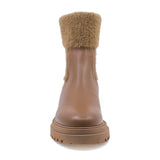 Ghete dama Anna Viotti din piele naturala D 15-1074 coniac