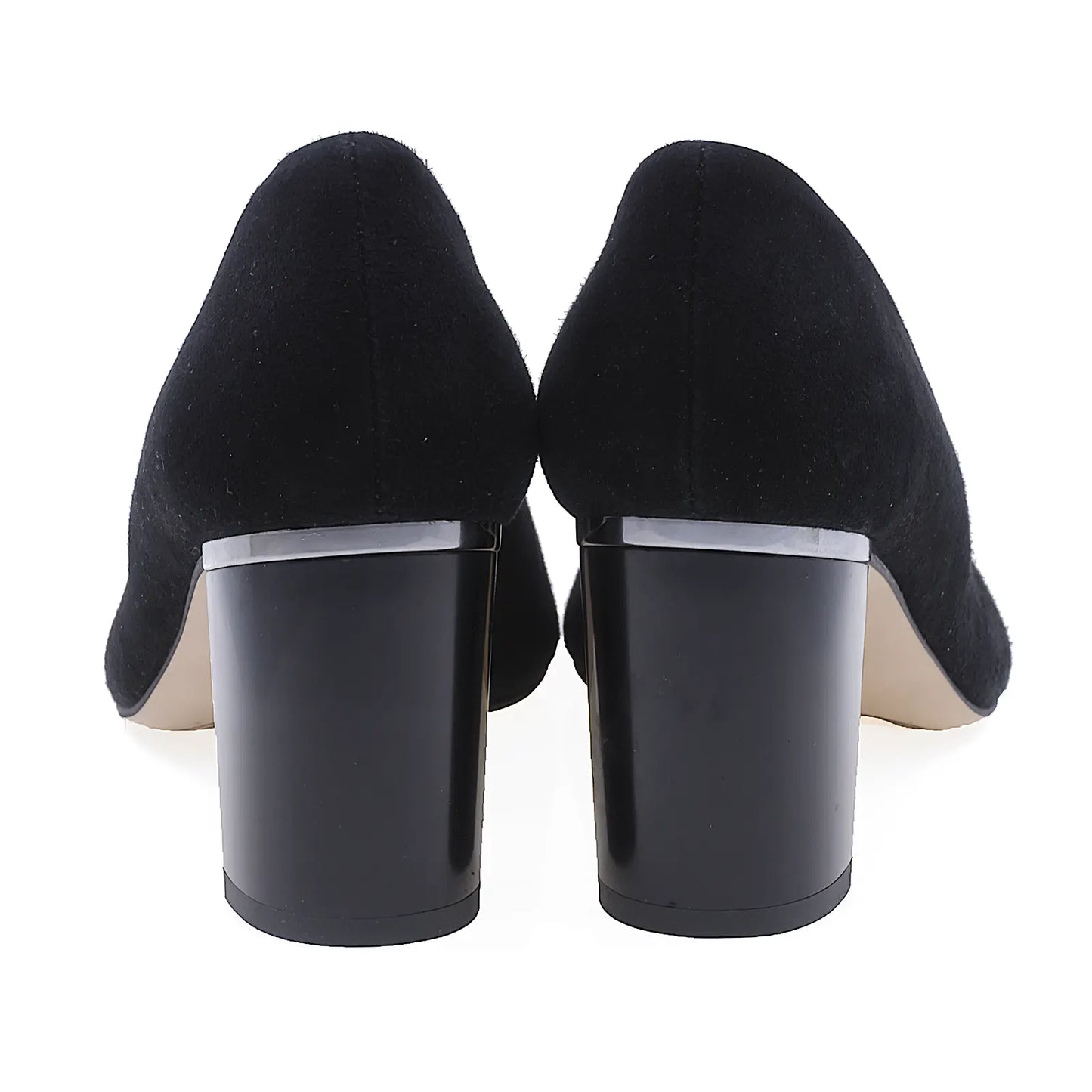 Pantofi dama eleganti Anna Viotti din piele intoarsa D2208 negru-4
