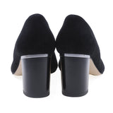 Pantofi dama eleganti Anna Viotti din piele intoarsa D2208 negru-4