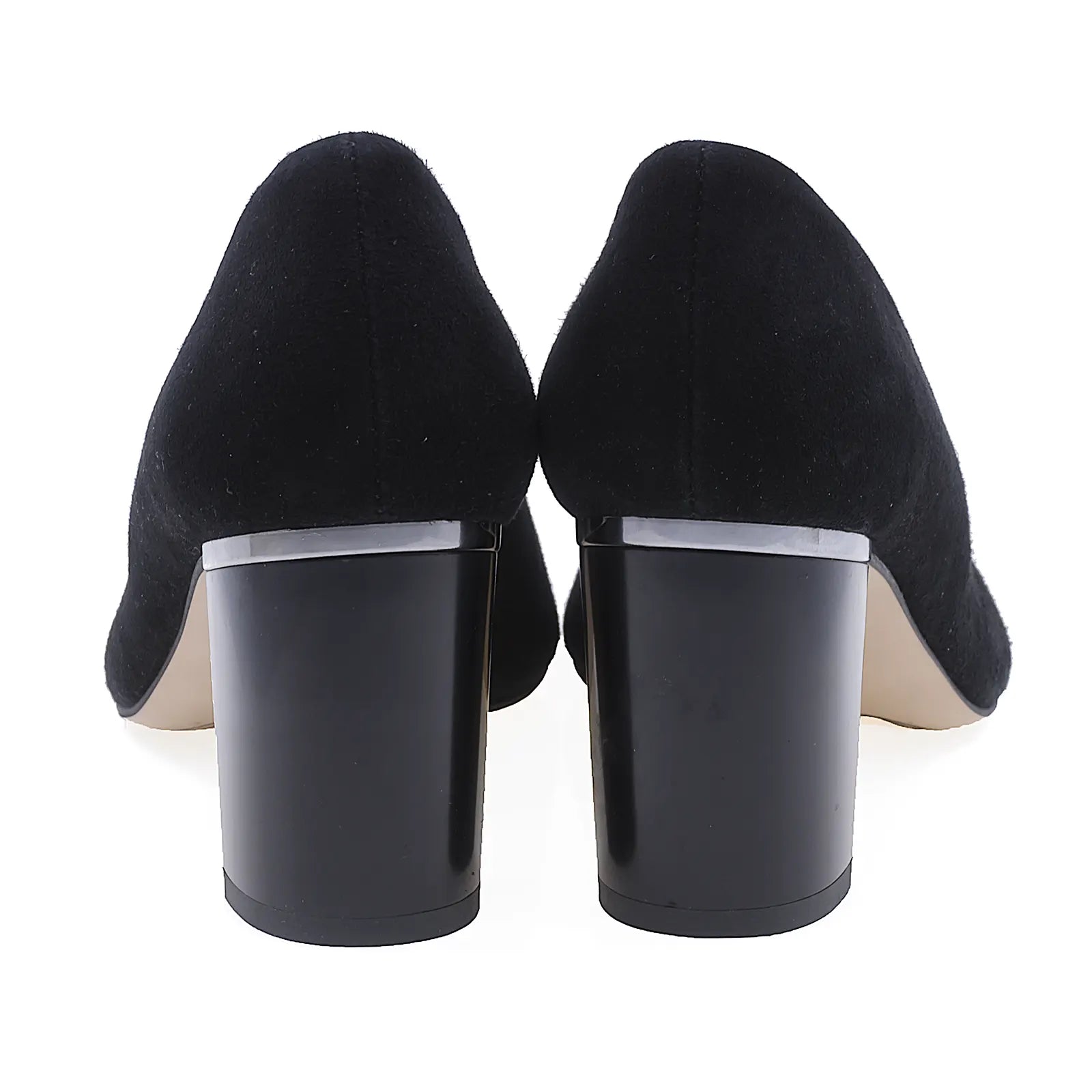 Pantofi dama eleganti Anna Viotti din piele intoarsa D2208 negru-4