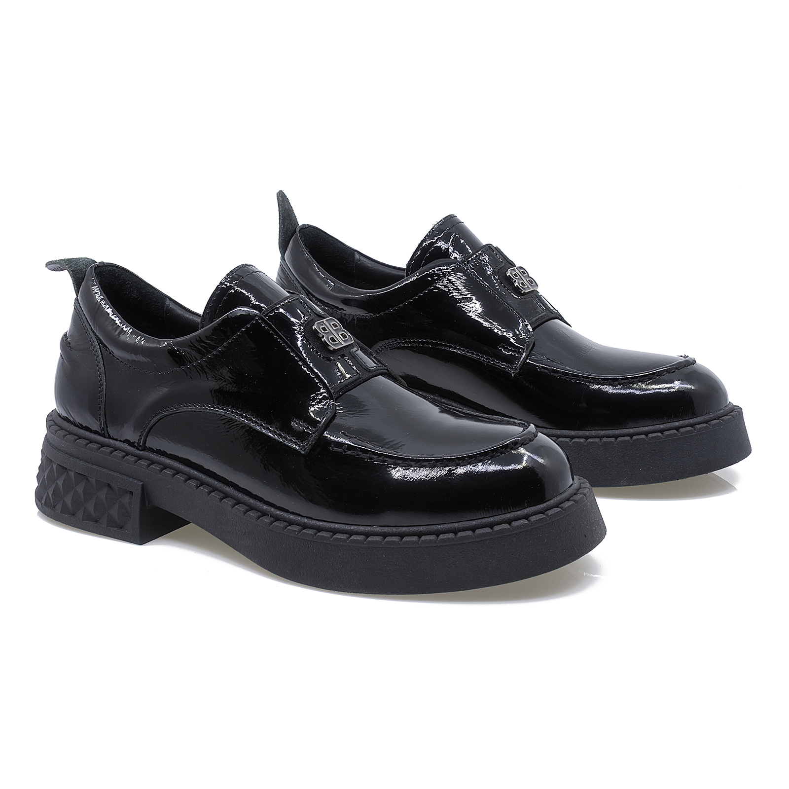 Pantofi dama fashion Anna Viotti din piele naturala, D 30-126 lac negru