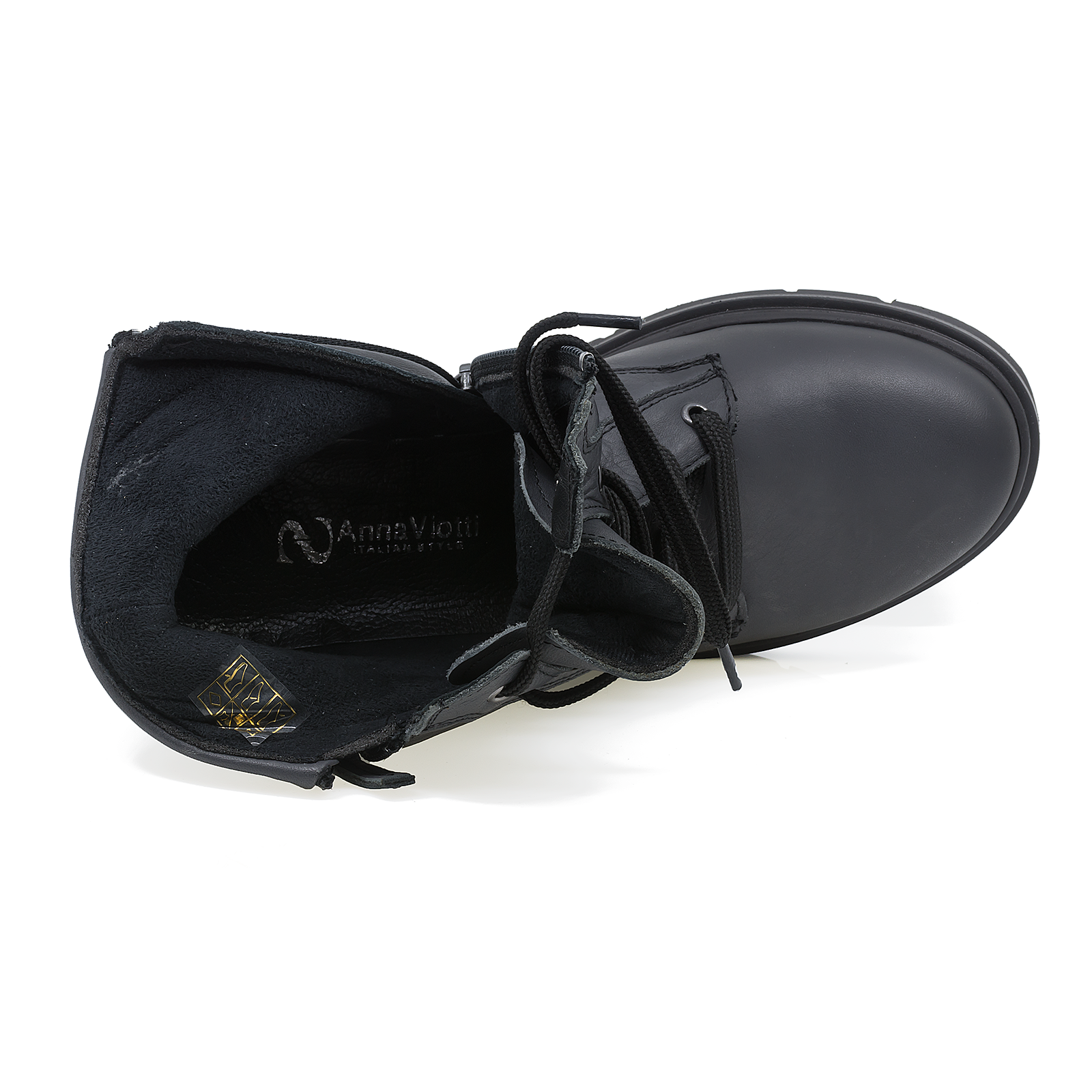 Ghete dama Anna Viotti din piele naturala D 2202 GRI