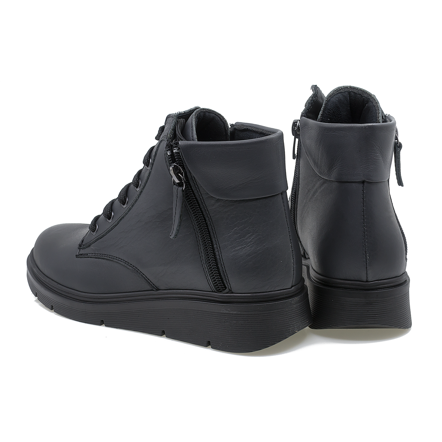 Ghete dama Anna Viotti din piele naturala D 2202 GRI