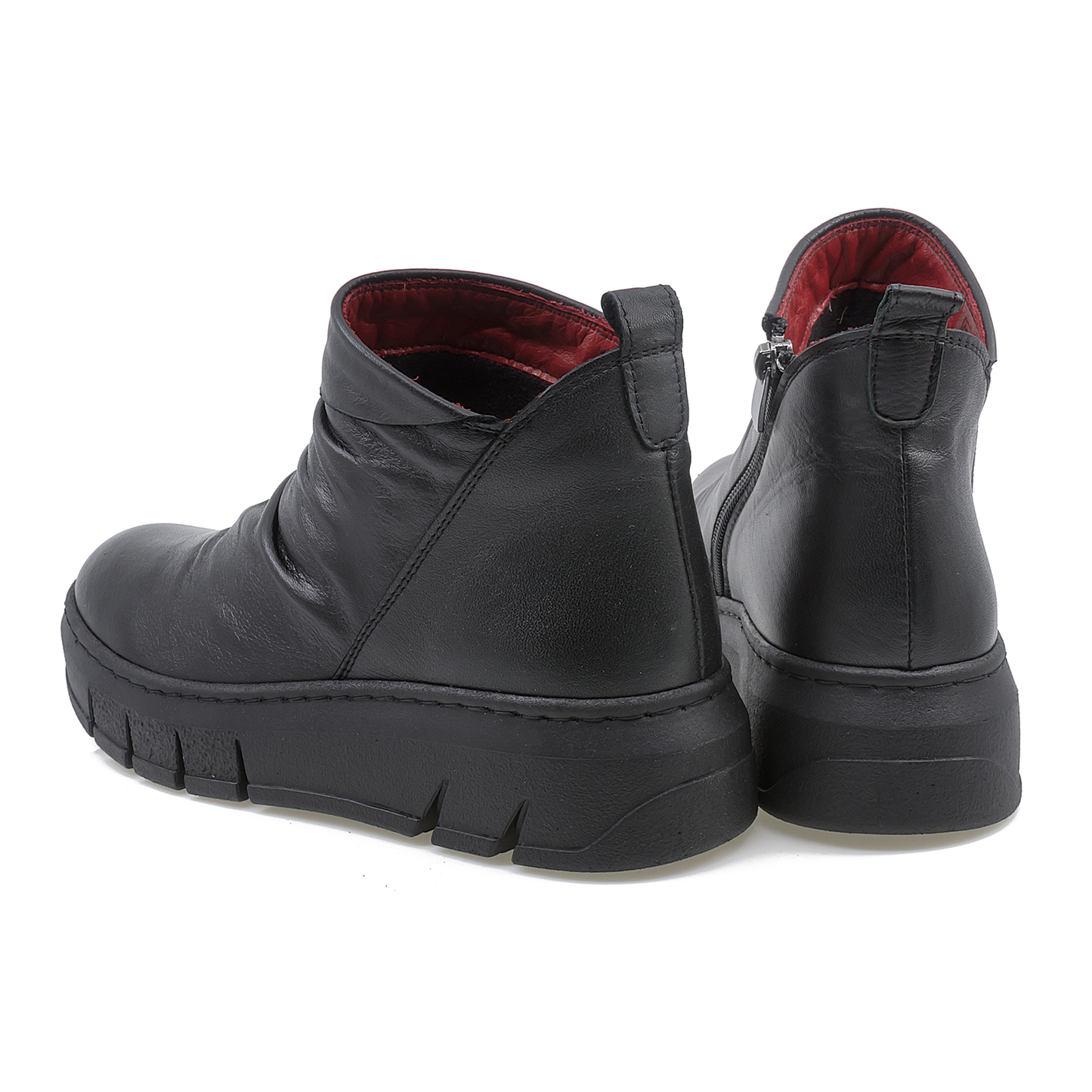 Ghete dama Anna Viotti din piele naturala D54-733 negru