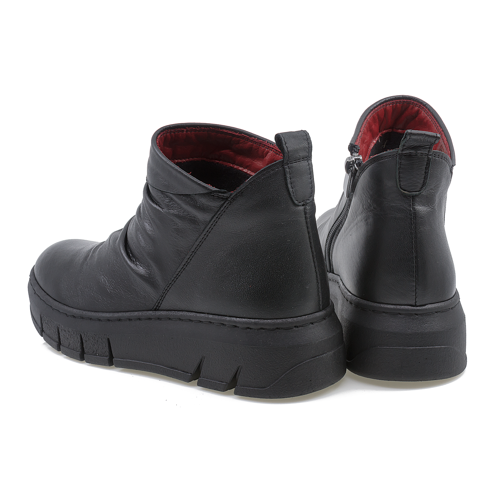 Ghete dama Anna Viotti din piele naturala D54-733 negru