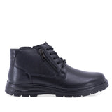 Ghete barbati casual Goretti B111-D7701 negre, din piele naturala box de vitel, cu captuseala pufoasa, siret si fermoar.
