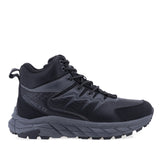 Ghete barbati sport Goretti B100-CL28233M negre, cu exterior din textil si piele, talpa din poliuretan cu profil inalt si tehnologie Memory Foam.