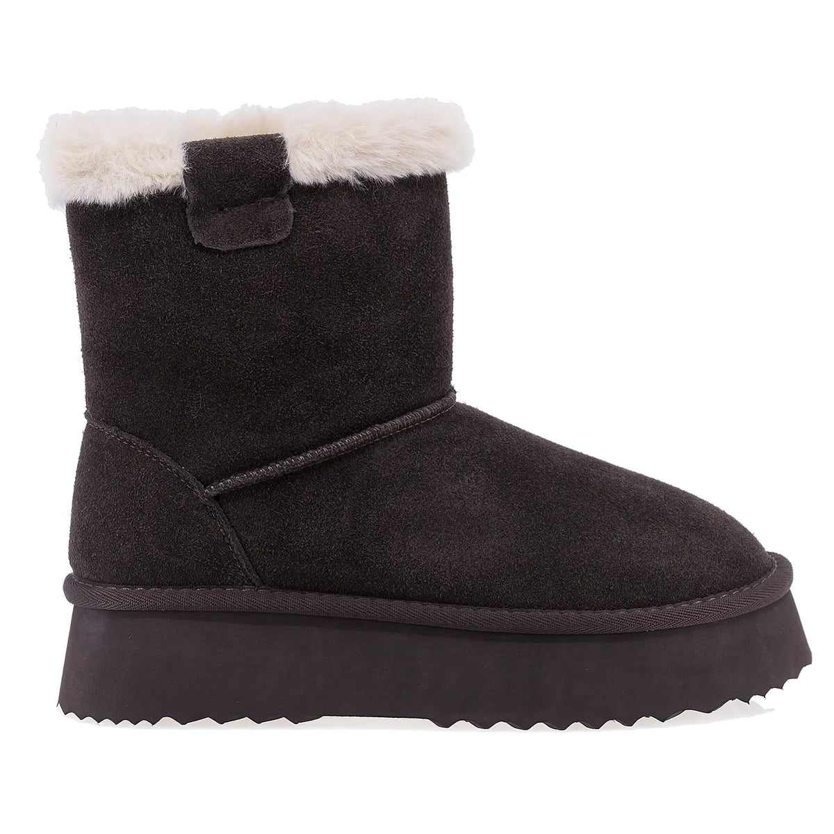 Ghete dama casual Anna Viotti piele intoarsa D113-AV2716 maro