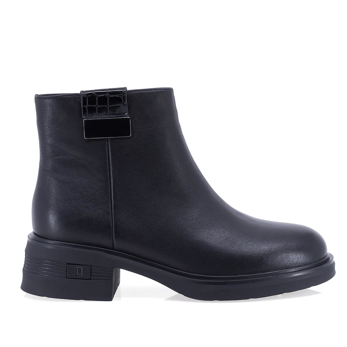 Ghete dama casual Anna Viotti piele naturala D125-5J148-R03 negre
