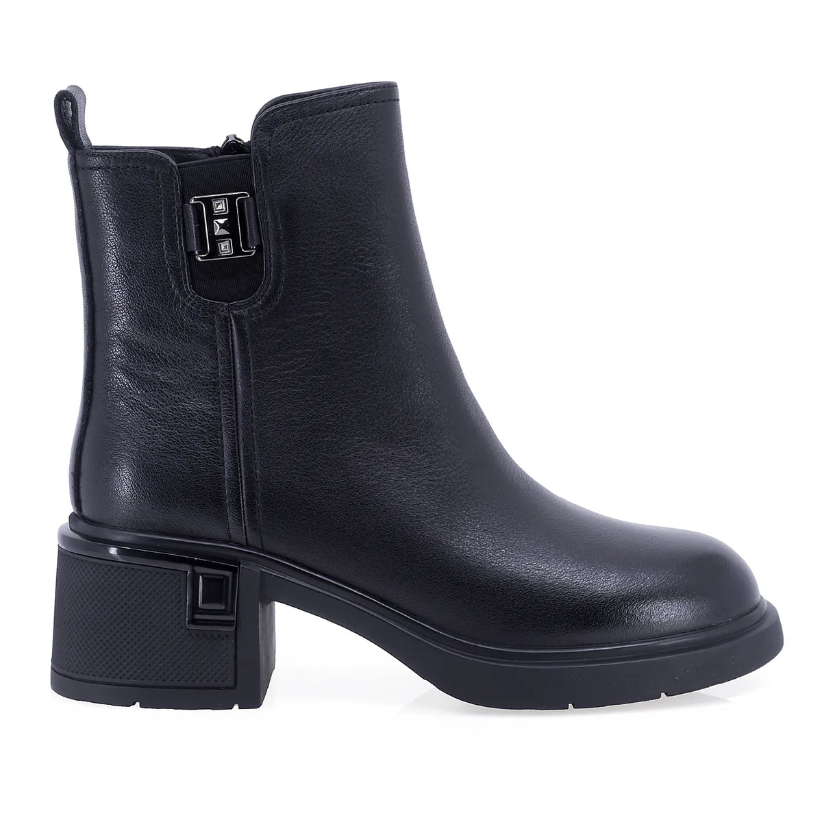 Ghete dama casual Anna Viotti piele naturala D125-5J223-R01 negre