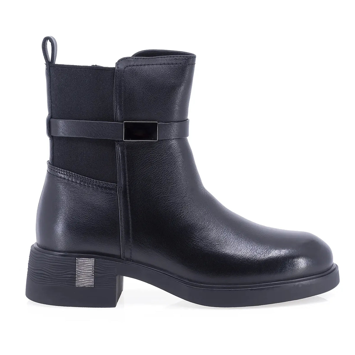 Ghete dama casual Anna Viotti piele naturala D125-5J302-B01 negre