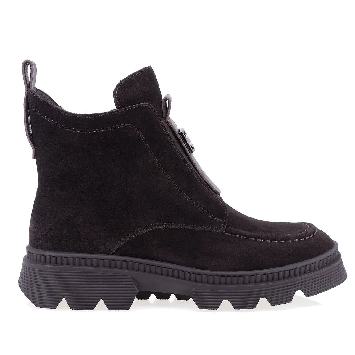 Ghete dama casual Anna Viotti piele intoarsa D125-5J330-R01B maro