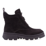 Ghete dama casual Anna Viotti piele intoarsa D125-5J330-R01B maro