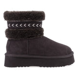 Ghete dama casual Anna Viotti piele intoarsa D121-LB9713 chocolate