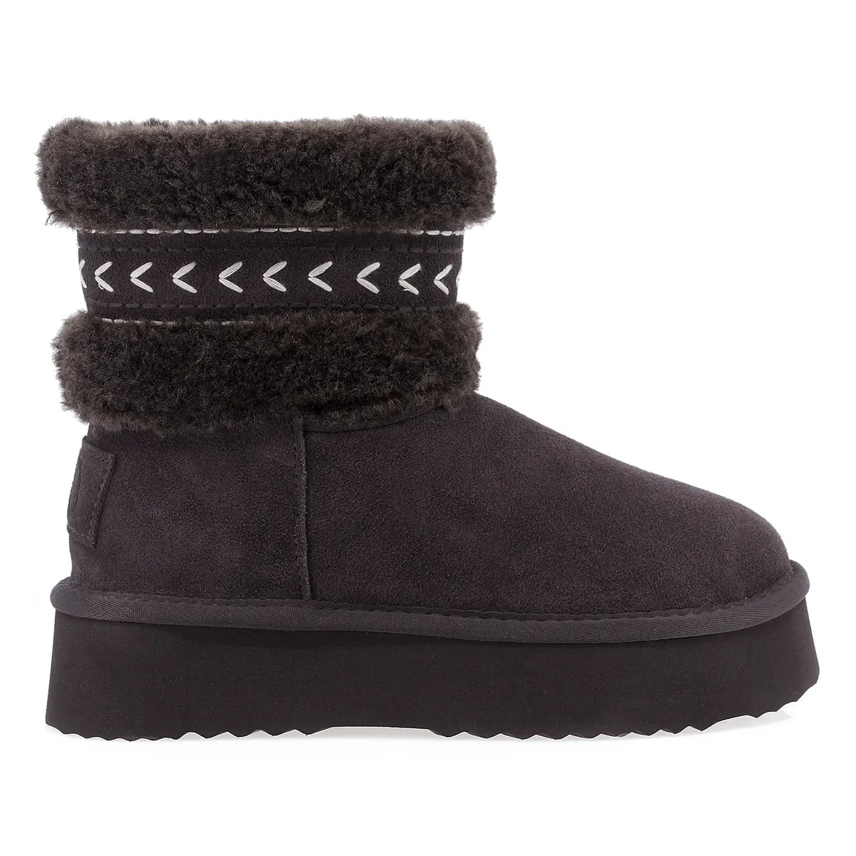 Ghete dama casual Anna Viotti piele intoarsa D121-LB9713 chocolate