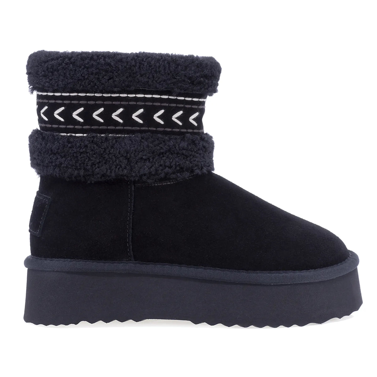 Ghete dama casual Anna Viotti piele intoarsa D121-LB9713 negre