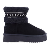 Ghete dama casual Anna Viotti piele intoarsa D121-LB9713 negre