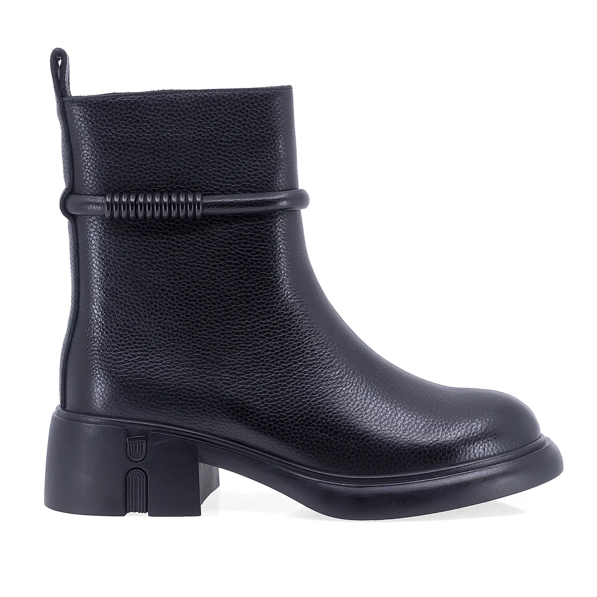 Ghete dama casual Anna Viotti piele naturala D123-Y765-6A730-N253 negre