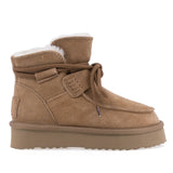 Ghete dama casual Anna Viotti piele intoarsa D121-DS4256C camel