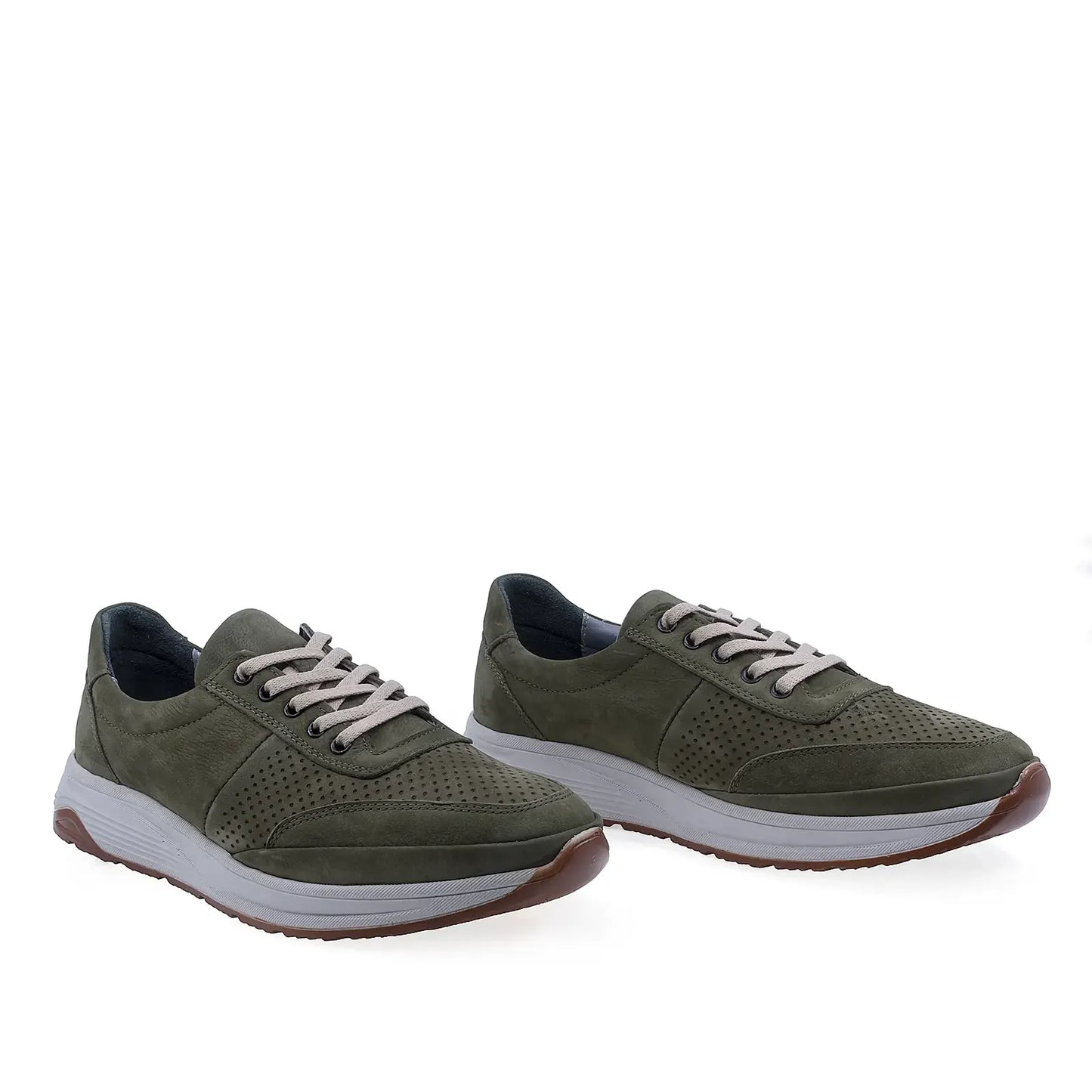 Pantofi casual barbati Goretti verde vedere fata