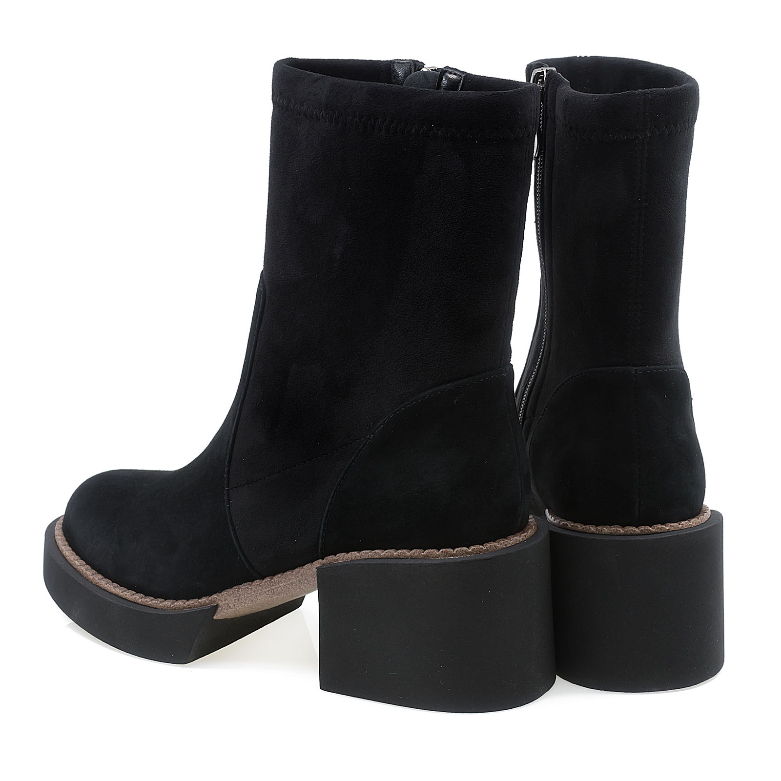 Ghete dama Feeling din piele naturala DMH003-2364 NEGRU VELUR