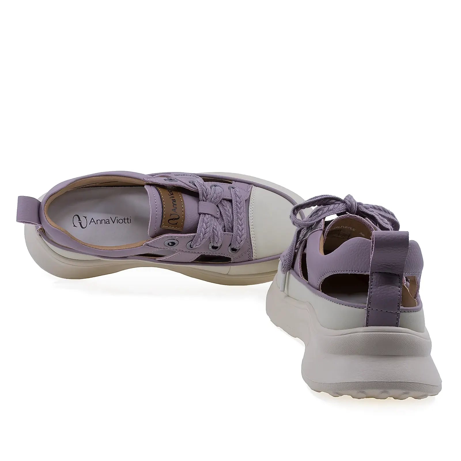 Pantofi Anna Viotti interior mesina naturala cu brant moale pentru confort sporit
