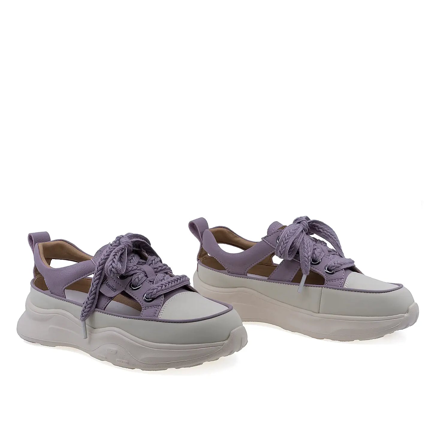 Pantofi dama casual Anna Viotti mov vedere din fata, design modern feminin
