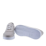 Pantofi dama casual Anna Viotti gri vedere din spate, platforma ergonomica
