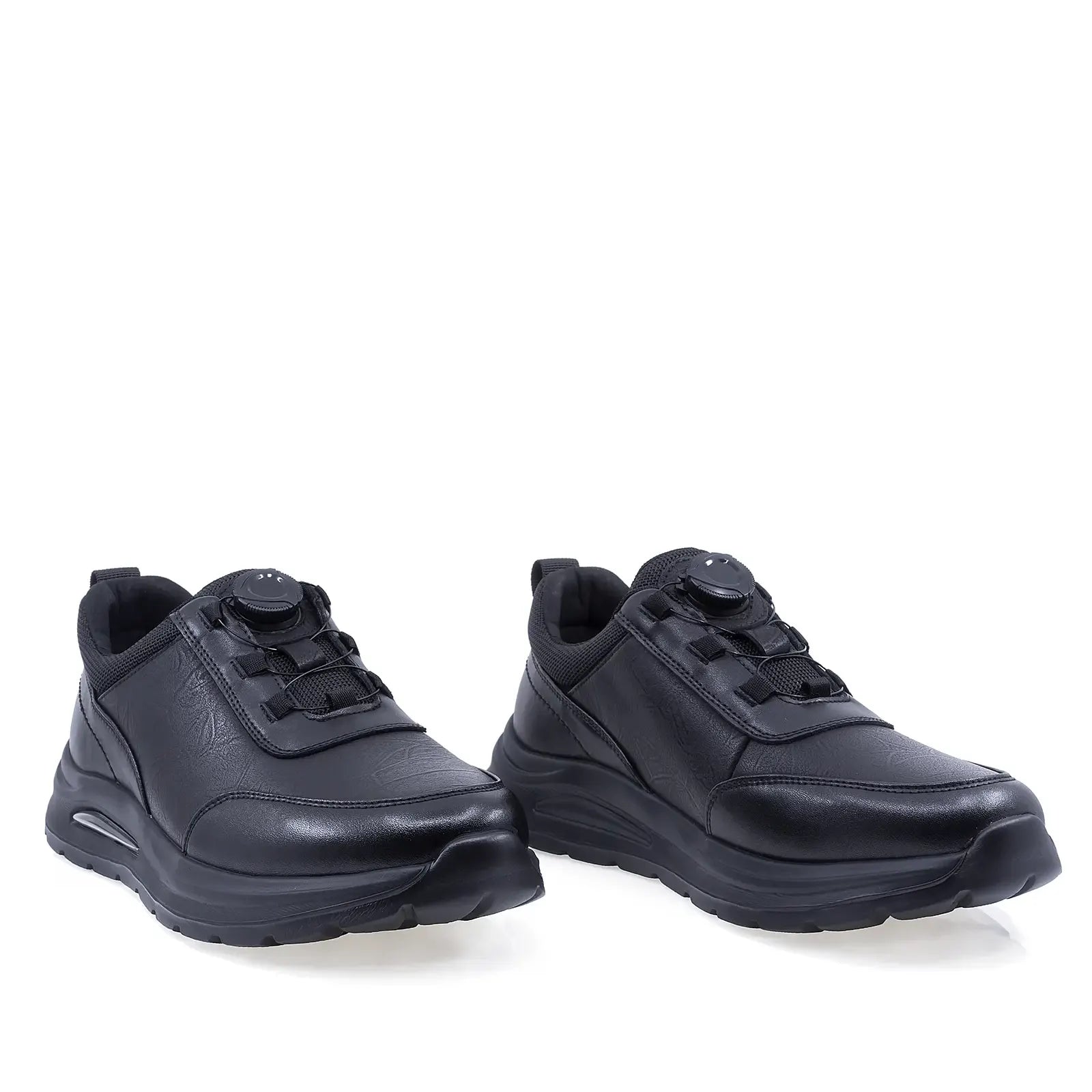 Pantofi barbati casual Goretti B111-LD7350 negri din piele naturala box, vedere din fata