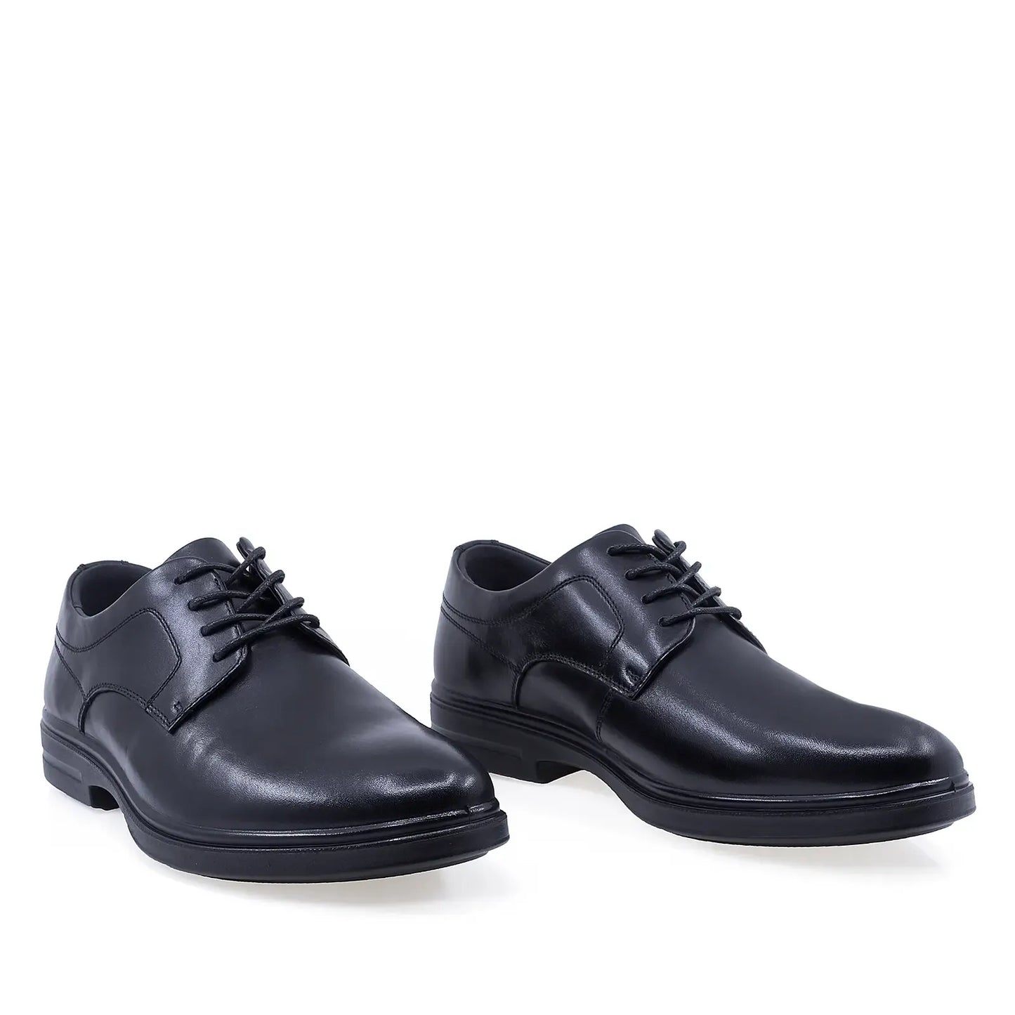 Pantofi barbati eleganti Goretti B111-66205 negri din piele naturala box, vedere din fata
