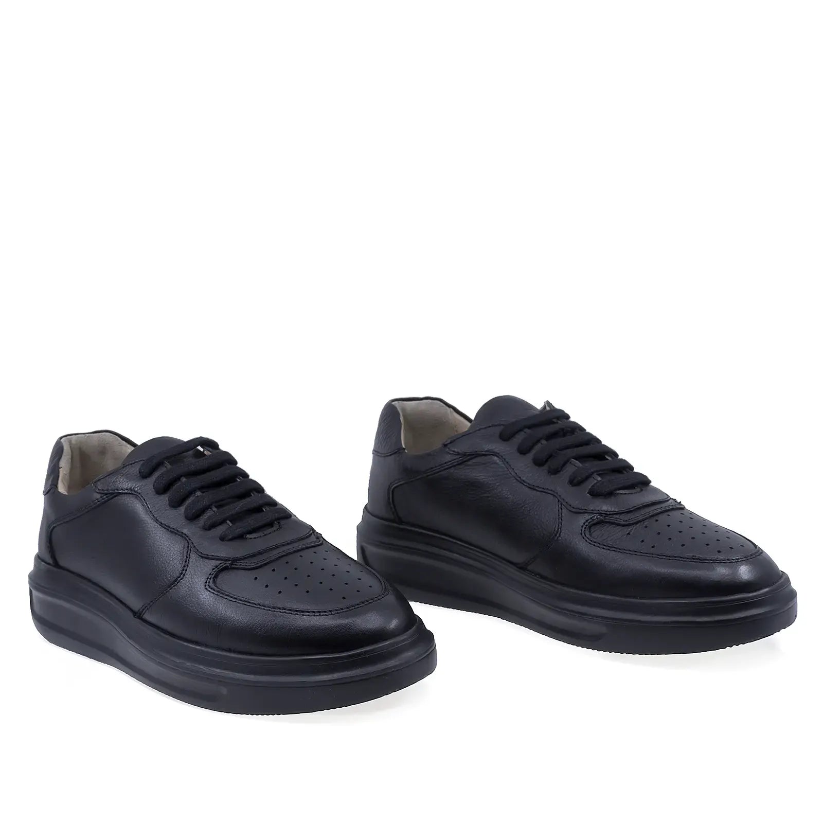 Pantofi barbati casual Goretti B200-90492 negri din piele naturala, vedere din fata