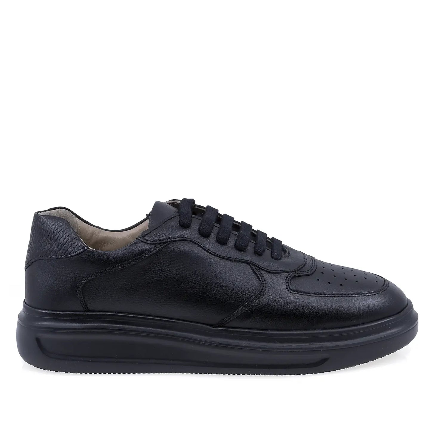 Pantofi barbati Goretti B200-90492 negri din piele naturala box, vedere laterala dreapta