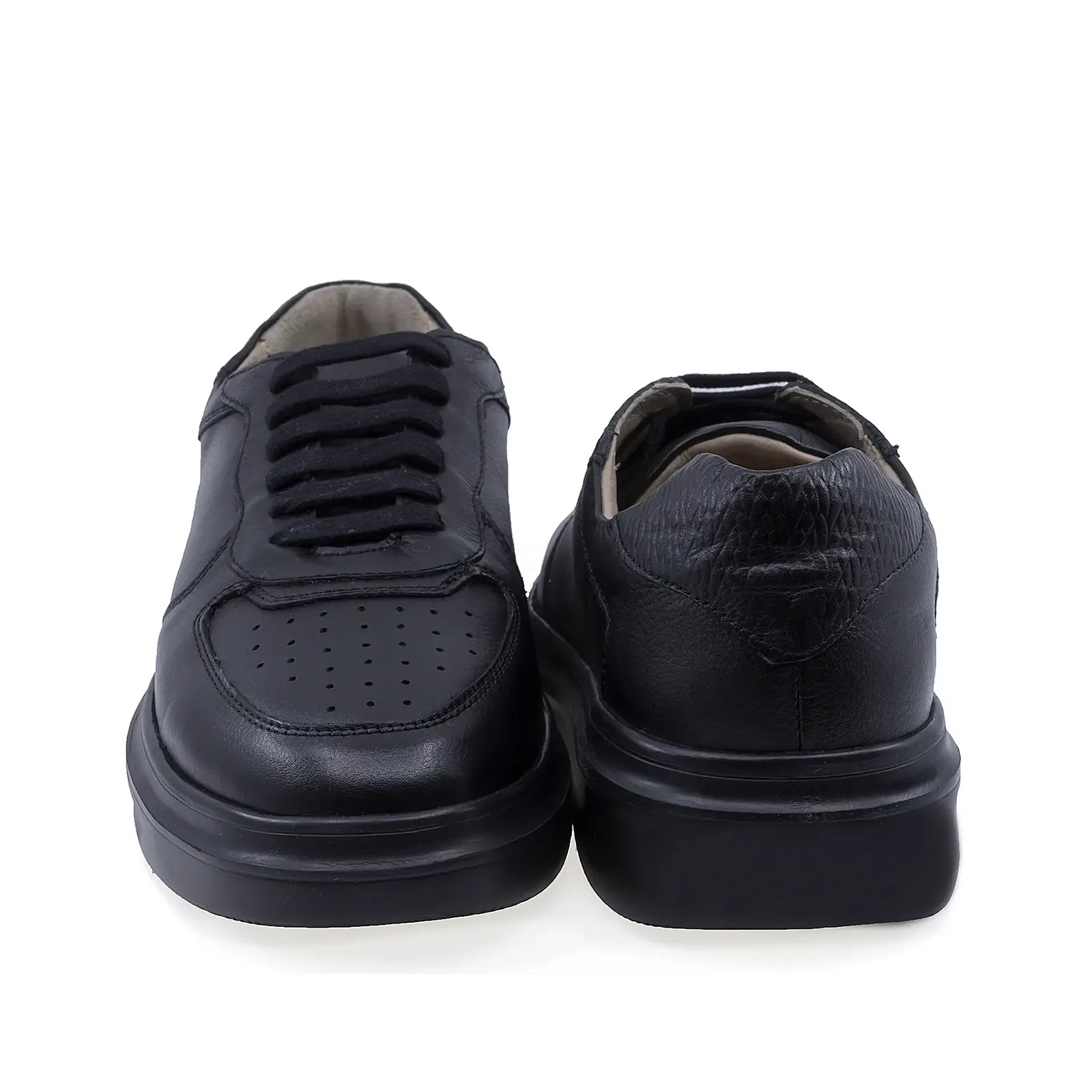 Pantofi barbati Goretti B200-90492 negri, vedere din spate