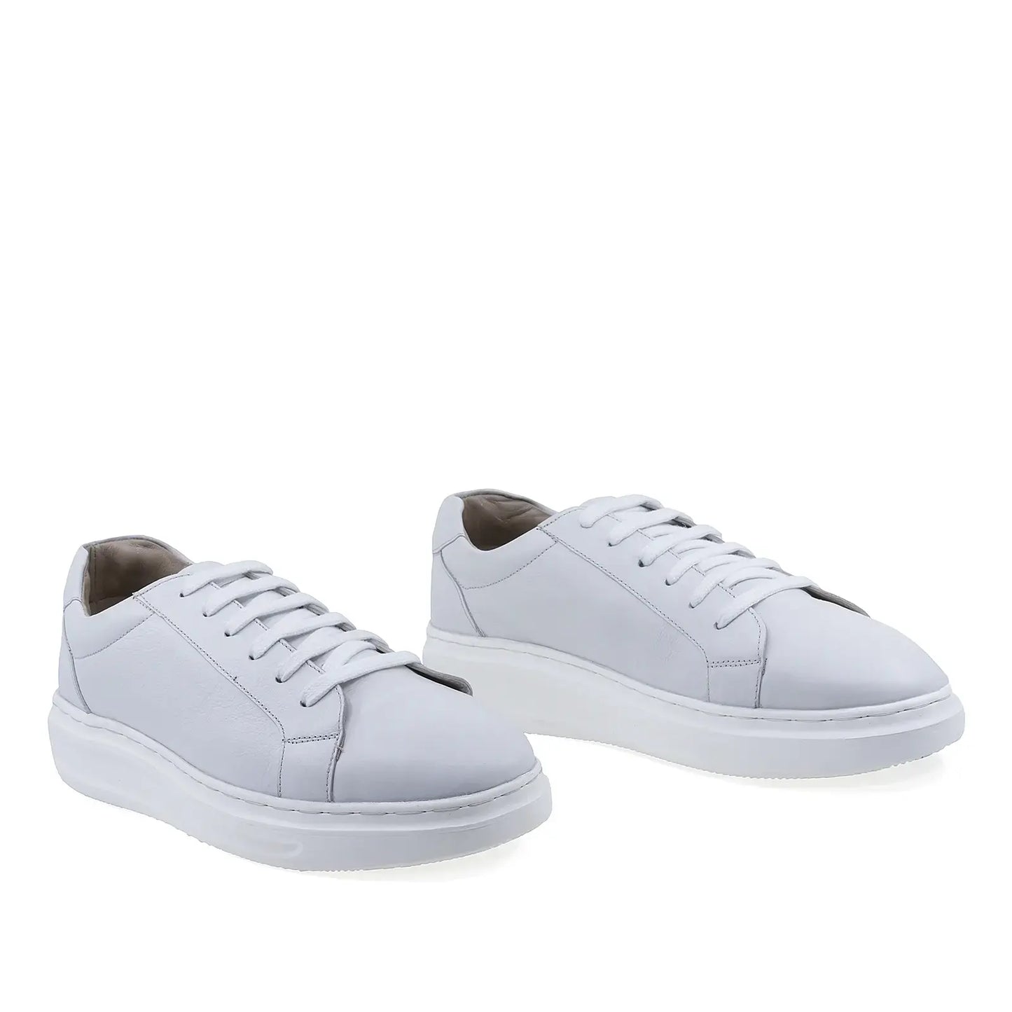 Pantofi barbati Goretti B200-90493 albi din piele naturala box