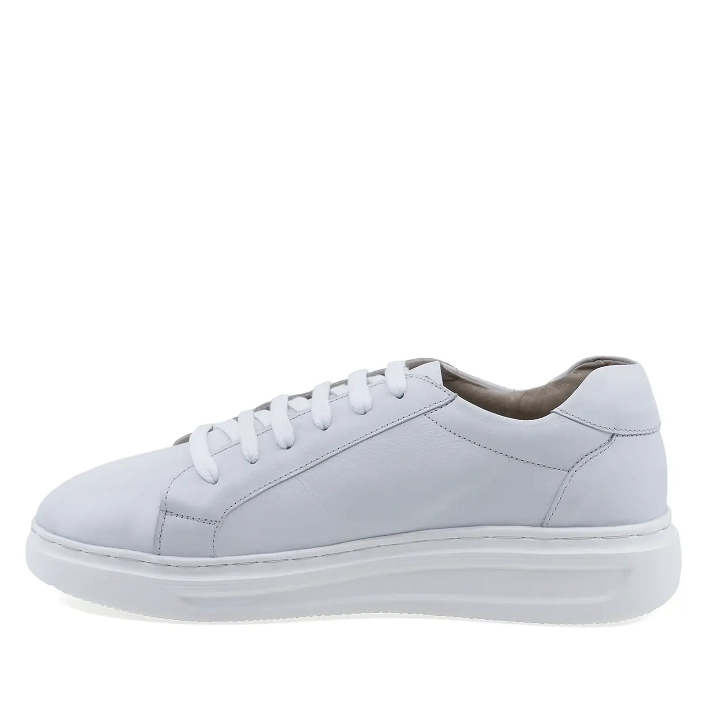 Pantofi Goretti B200-90493 din piele naturala alba, profil lateral