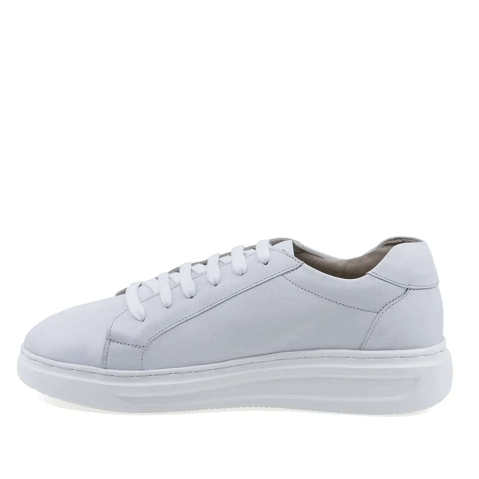 Pantofi Goretti B200-90493 din piele naturala alba, profil lateral
