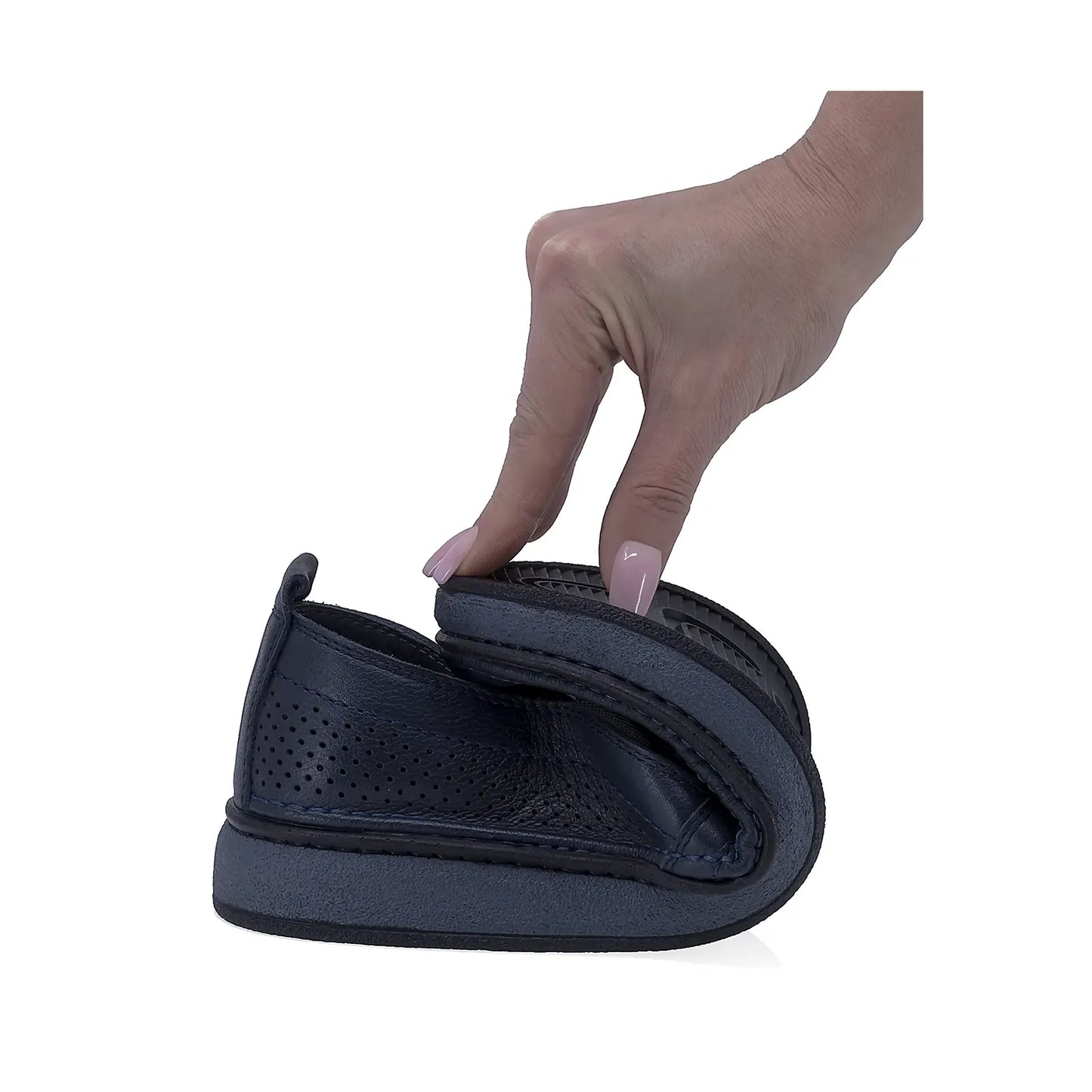 Talpă injectată flexibilă pantofi casual bărbați Goretti B69-320 bleumarin aderență și confort