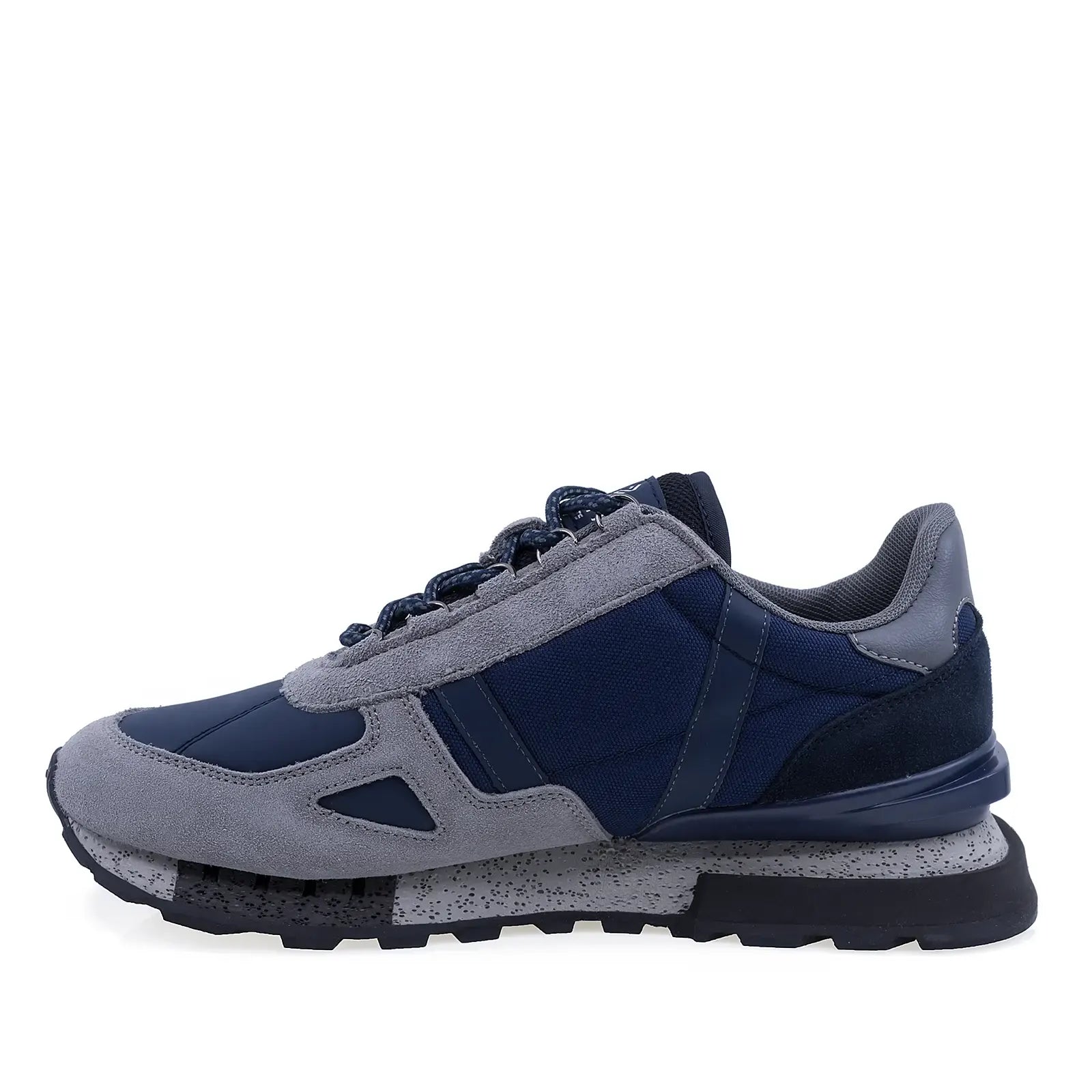 Pantofi sport Goretti bărbați bleumarin piele întoarsă B104-24M8634 vedere lateral stânga casual
