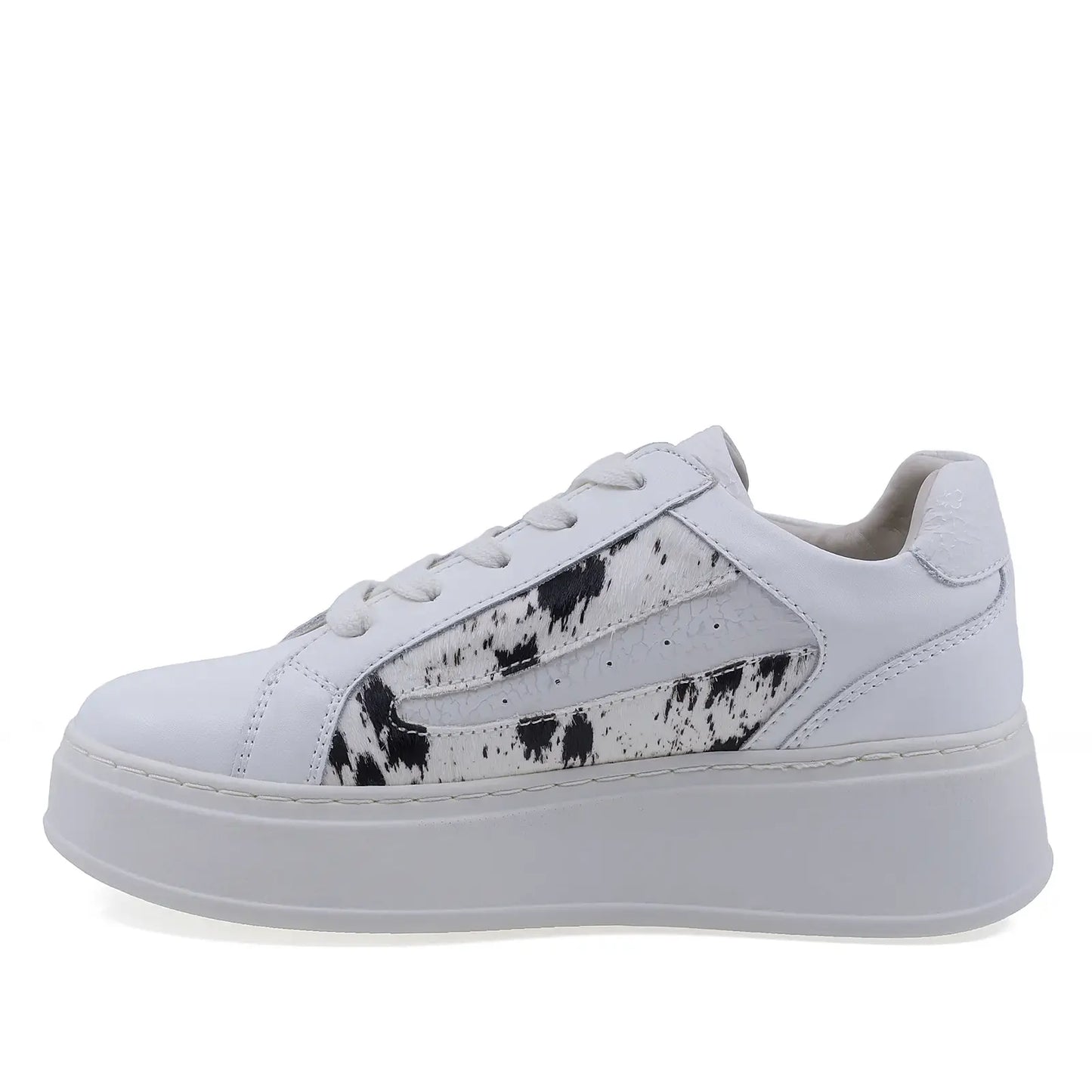 antofi dama casual Anna Viotti D116-302-01TM piele naturala box albi lateral stanga