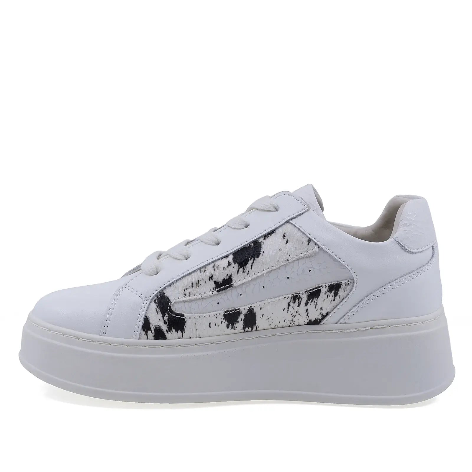 antofi dama casual Anna Viotti D116-302-01TM piele naturala box albi lateral stanga