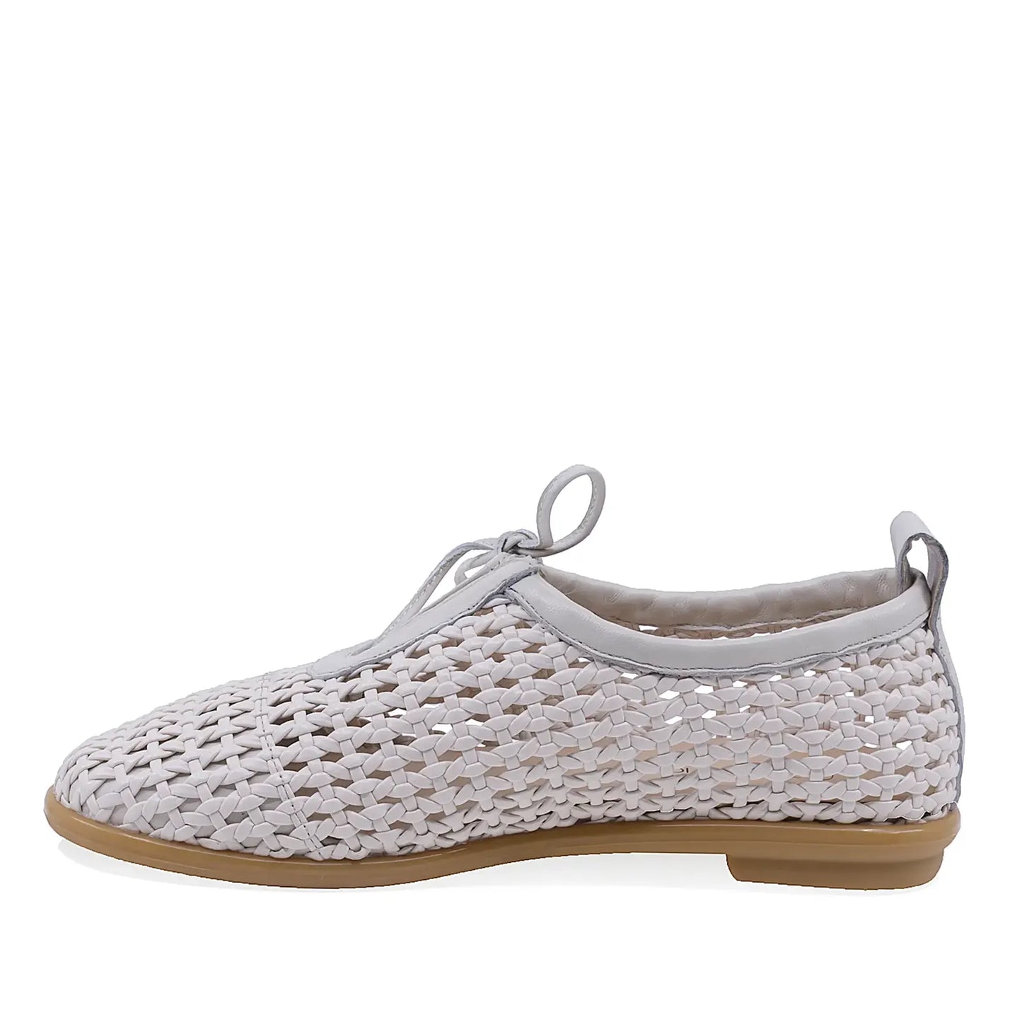 Pantofi damă Anna Viotti albi, vedere lateral stânga, stil casual elegant