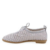 Pantofi damă Anna Viotti albi, vedere lateral stânga, stil casual elegant