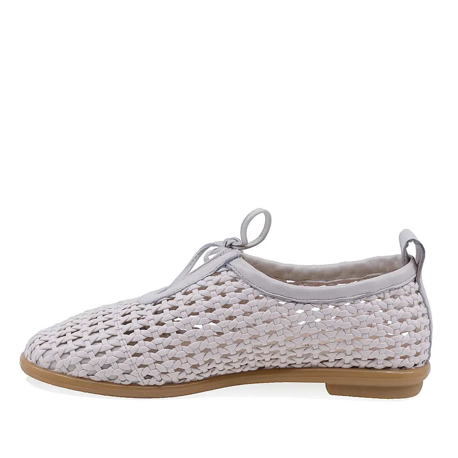 Pantofi damă Anna Viotti albi, vedere lateral stânga, stil casual elegant