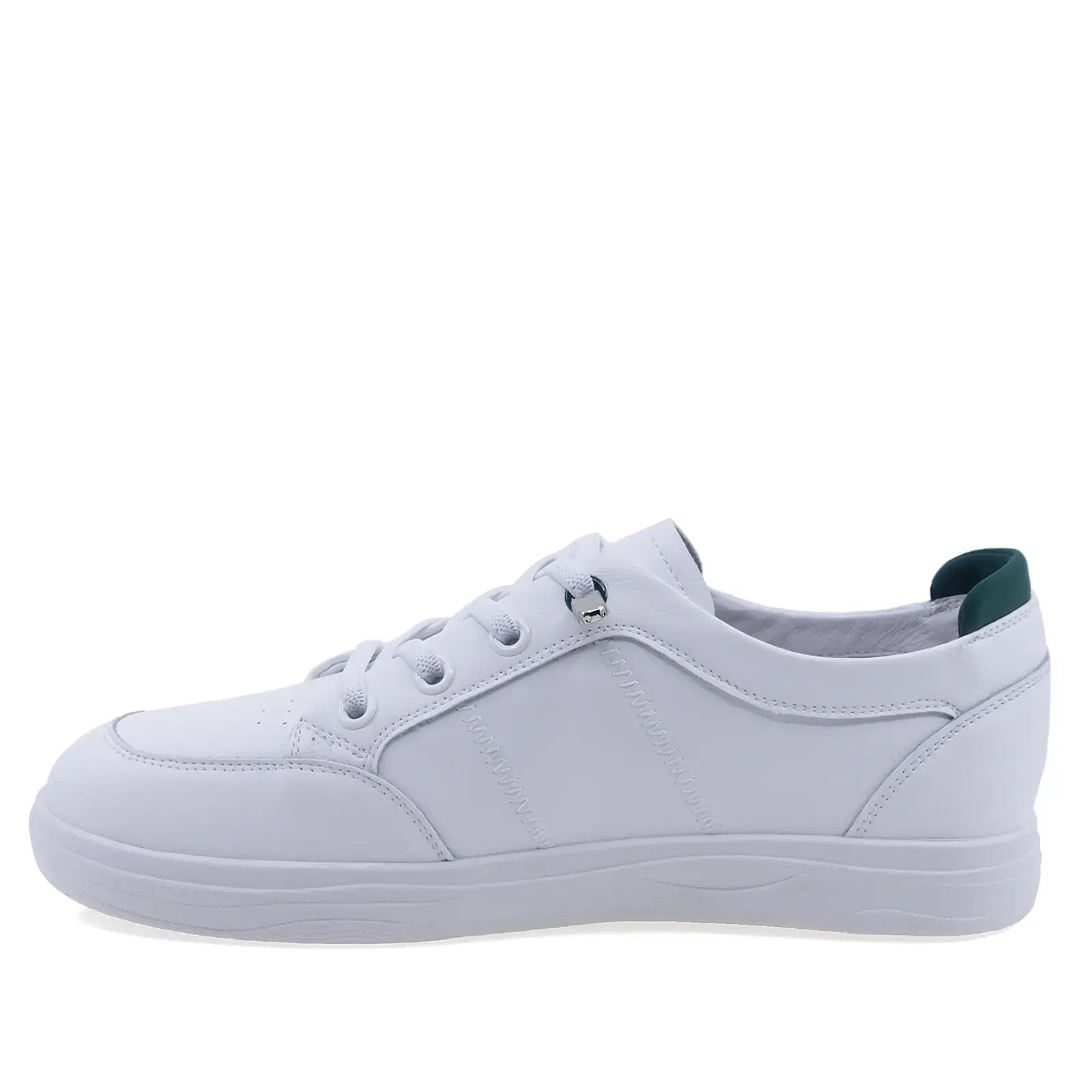 Pantofi casual damă Anna Viotti albi piele naturală vedere lateral stânga comozi