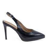 Pantofi damă eleganți Anna Viotti D105-B143D-232-YT01 negri, piele naturală, stiletto cu platformă, vedere lateral dreapta, toc 10 cm