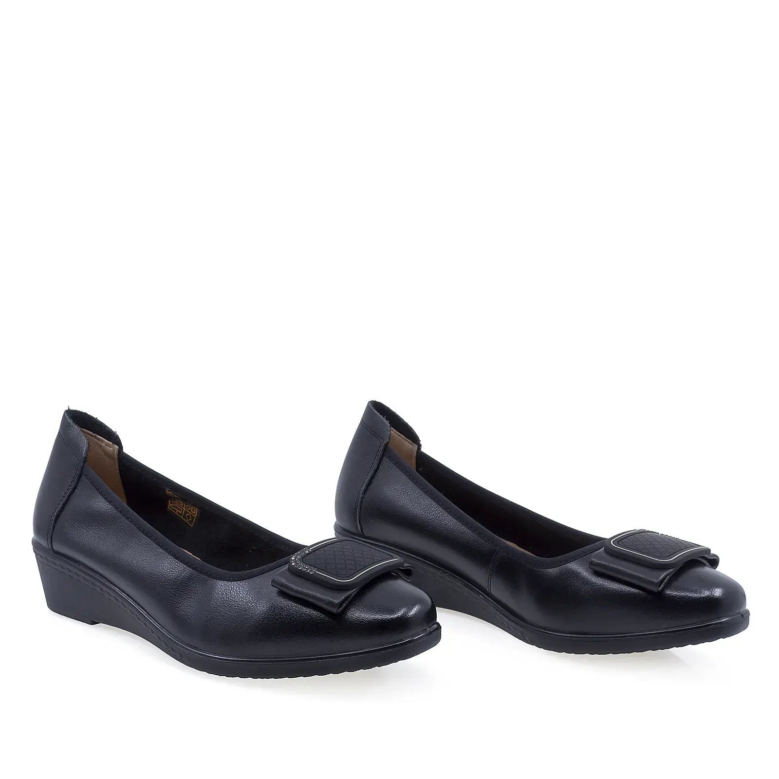 Pantofi damă negri Anna Viotti D111-3C23652-6 din piele naturală vedere față