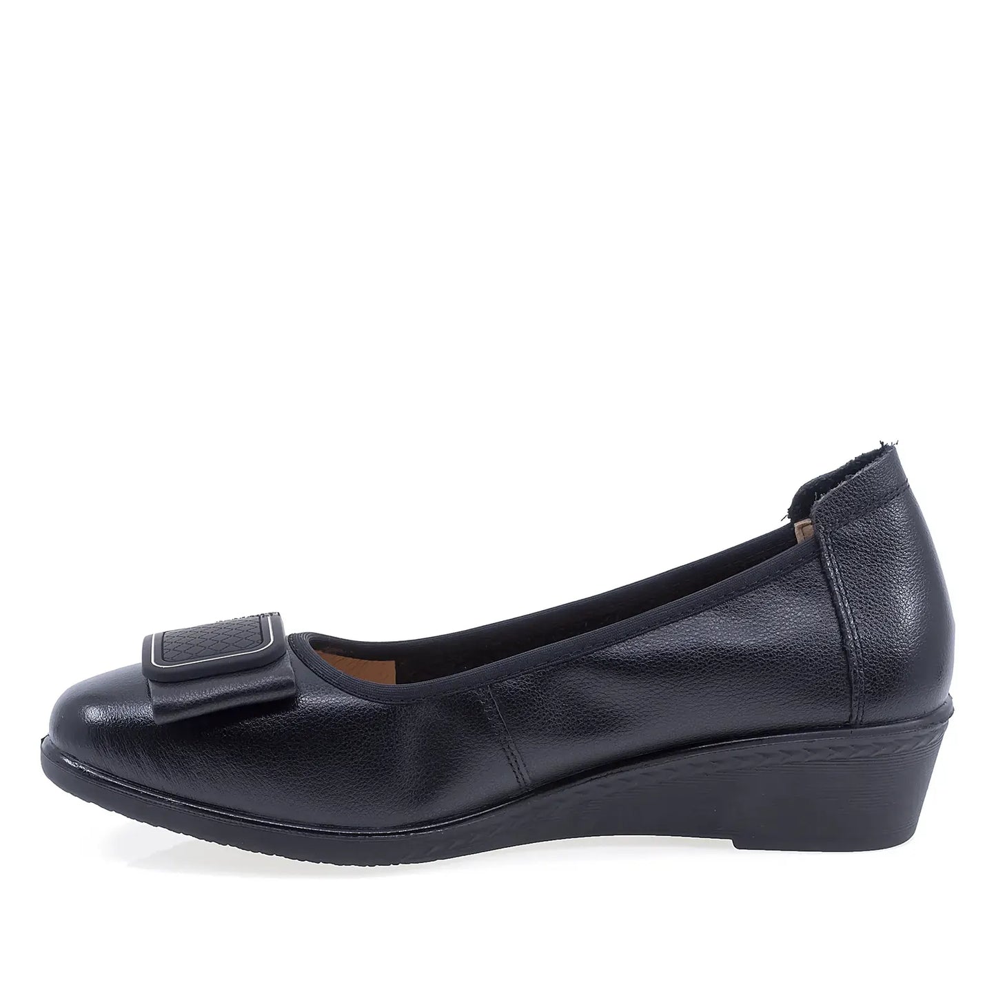 Pantofi damă casual Anna Viotti D111-3C23652-6 negri piele naturală lateral stânga